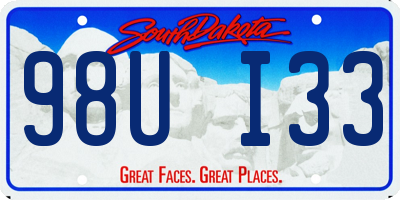 SD license plate 98UI33