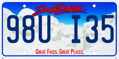 SD license plate 98UI35