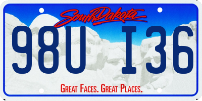 SD license plate 98UI36