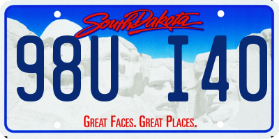 SD license plate 98UI40