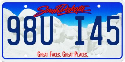 SD license plate 98UI45