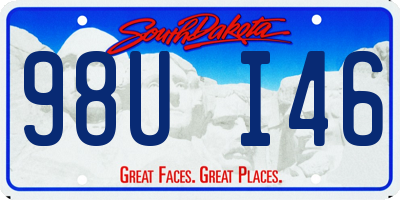 SD license plate 98UI46