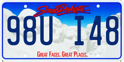SD license plate 98UI48