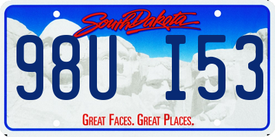 SD license plate 98UI53