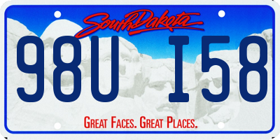 SD license plate 98UI58