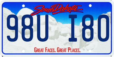 SD license plate 98UI80