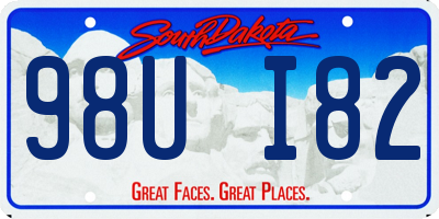 SD license plate 98UI82