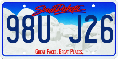 SD license plate 98UJ26