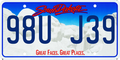 SD license plate 98UJ39