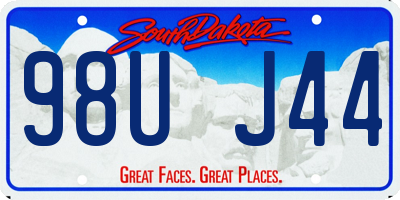 SD license plate 98UJ44