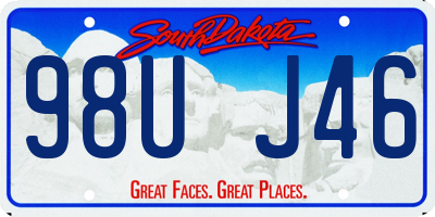 SD license plate 98UJ46