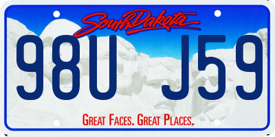 SD license plate 98UJ59