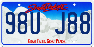 SD license plate 98UJ88