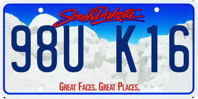 SD license plate 98UK16