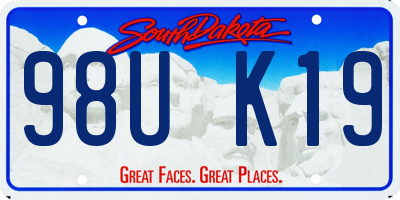 SD license plate 98UK19