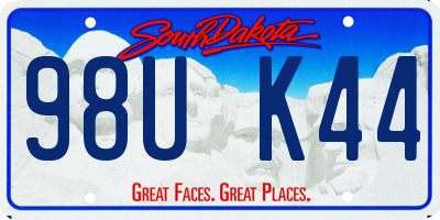 SD license plate 98UK44