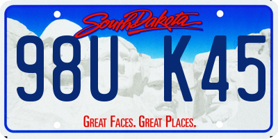 SD license plate 98UK45