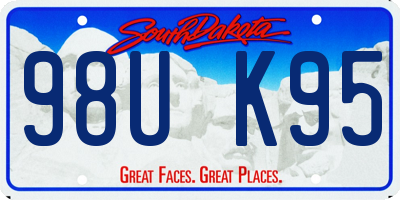 SD license plate 98UK95