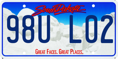 SD license plate 98UL02