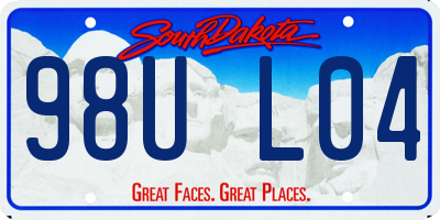 SD license plate 98UL04