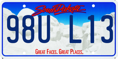 SD license plate 98UL13