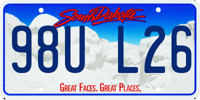 SD license plate 98UL26