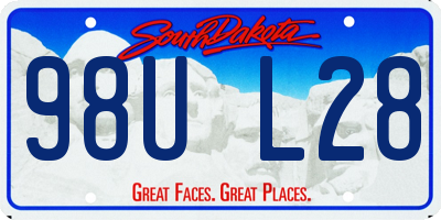SD license plate 98UL28