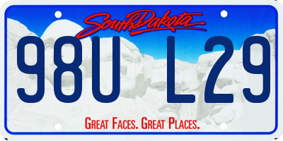 SD license plate 98UL29