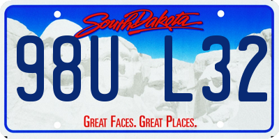 SD license plate 98UL32