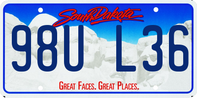 SD license plate 98UL36
