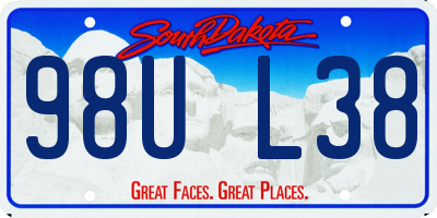 SD license plate 98UL38