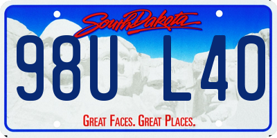 SD license plate 98UL40