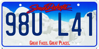 SD license plate 98UL41