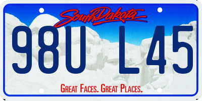 SD license plate 98UL45