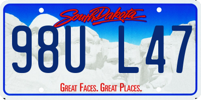 SD license plate 98UL47