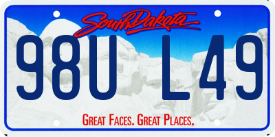 SD license plate 98UL49