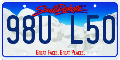 SD license plate 98UL50