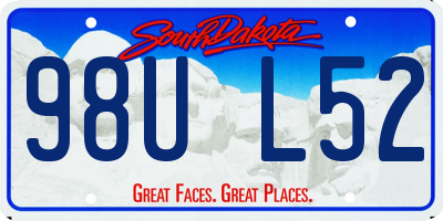 SD license plate 98UL52