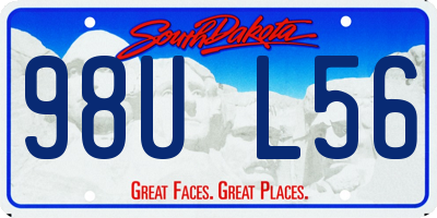 SD license plate 98UL56