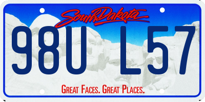 SD license plate 98UL57
