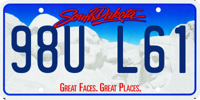 SD license plate 98UL61