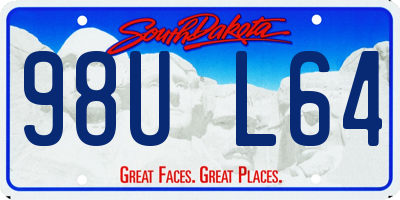 SD license plate 98UL64