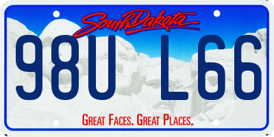 SD license plate 98UL66