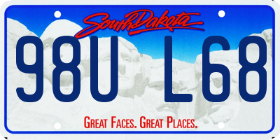 SD license plate 98UL68