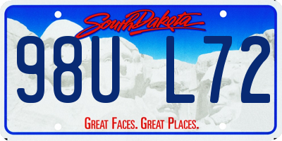 SD license plate 98UL72