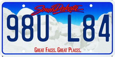 SD license plate 98UL84