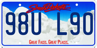 SD license plate 98UL90