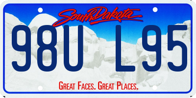 SD license plate 98UL95