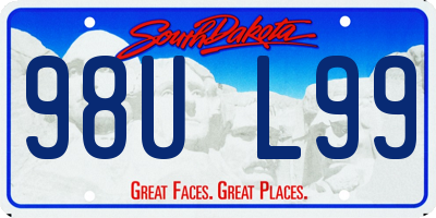 SD license plate 98UL99