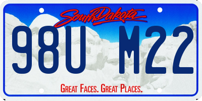 SD license plate 98UM22